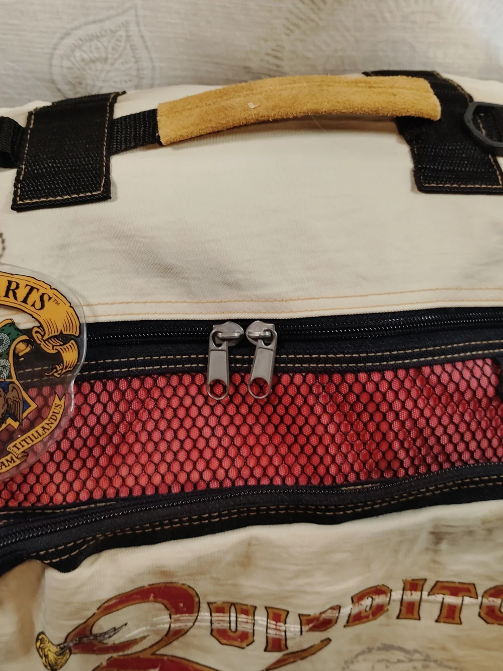 Harry Potter Quidditch Duffle Bag in Red and Cream